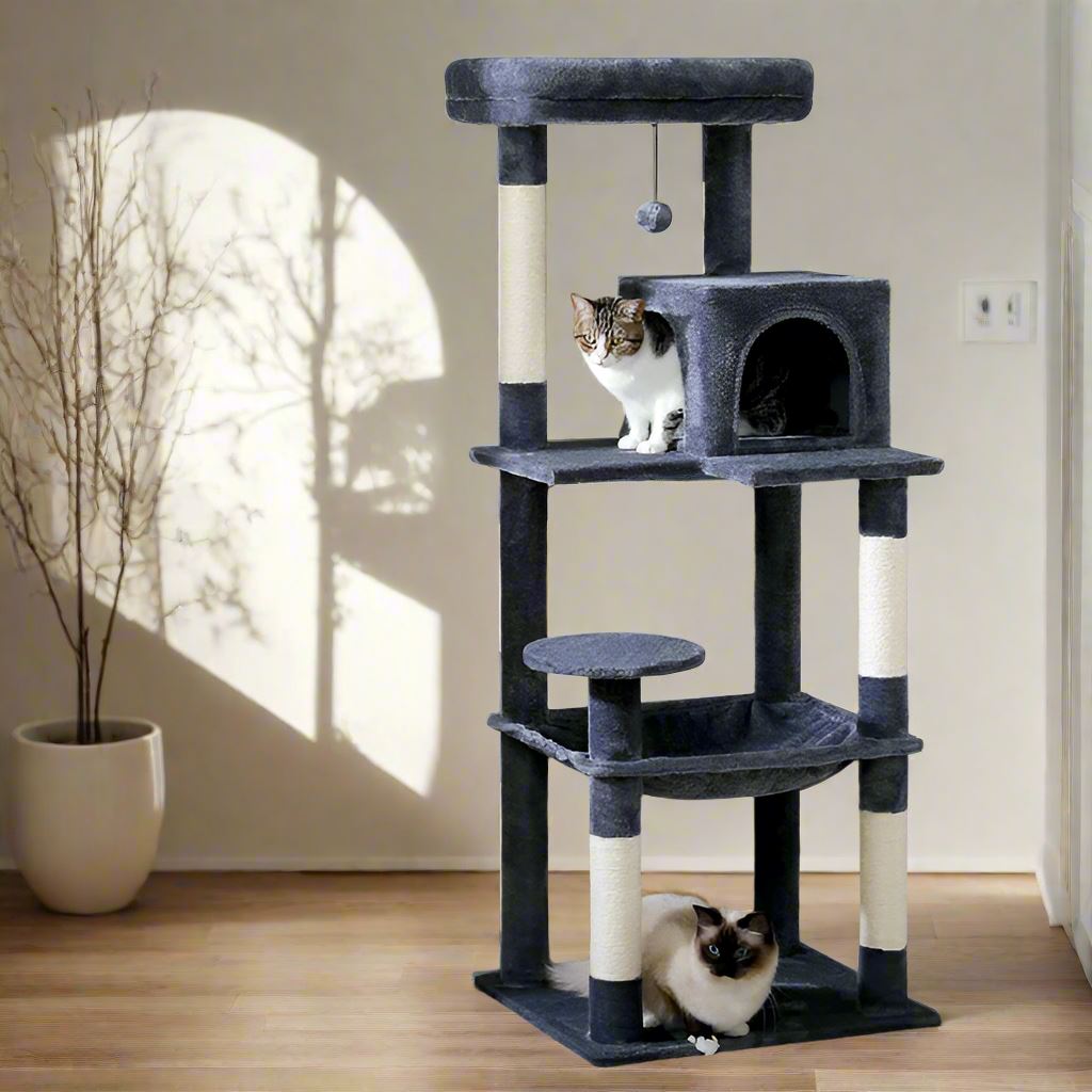 GroomerCatTower™ - Bleu Marine - Ma boutique